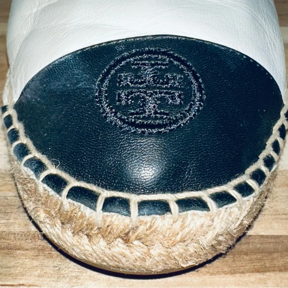 Tory Burch Bendon Color Block Espadrilles, ivory/black, Size 9